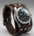 Leather Wrap Watch With Mineral Glass